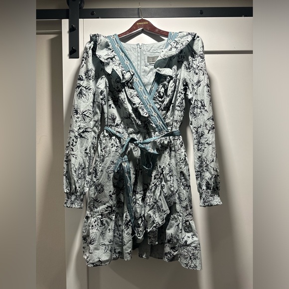 Anthropologie Ruffle Wrap Mini Dress - Picture 5 of 7